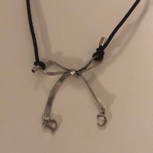 DIOR bow adjustable choker necklace